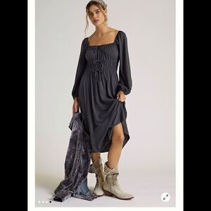 Anthropologie Corseted Midi Dress